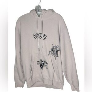 Obey X Urban Outfitters Men's Light Pink Fairy Graphic Hoodie. Size Medium.